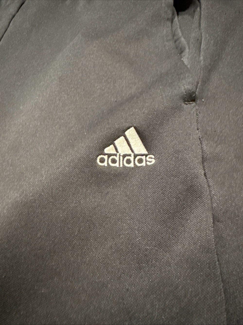 adidas Black training pants joggers with White Trefoil Logo